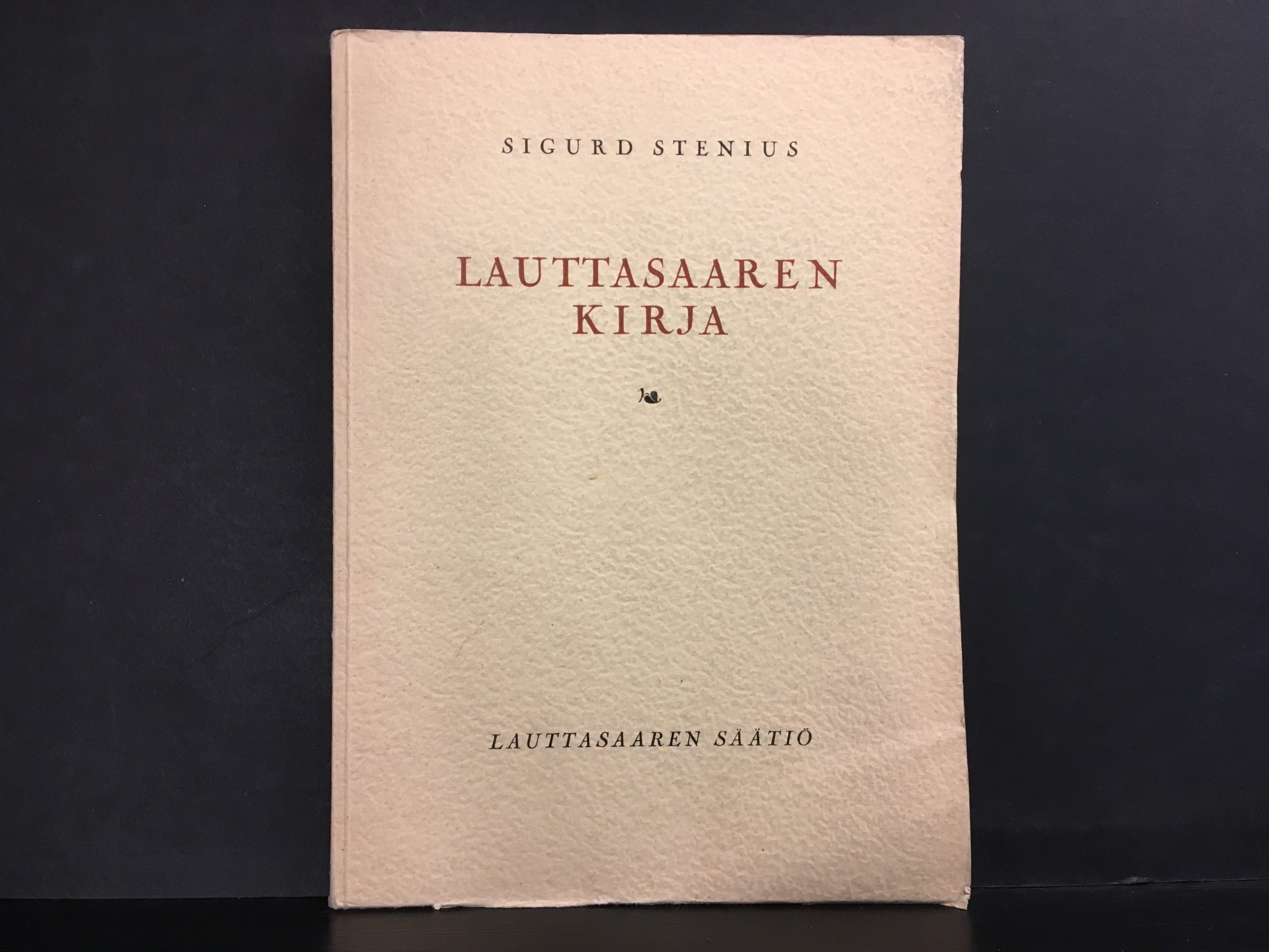 Stenius, Sigurd: Lauttasaaren kirja
