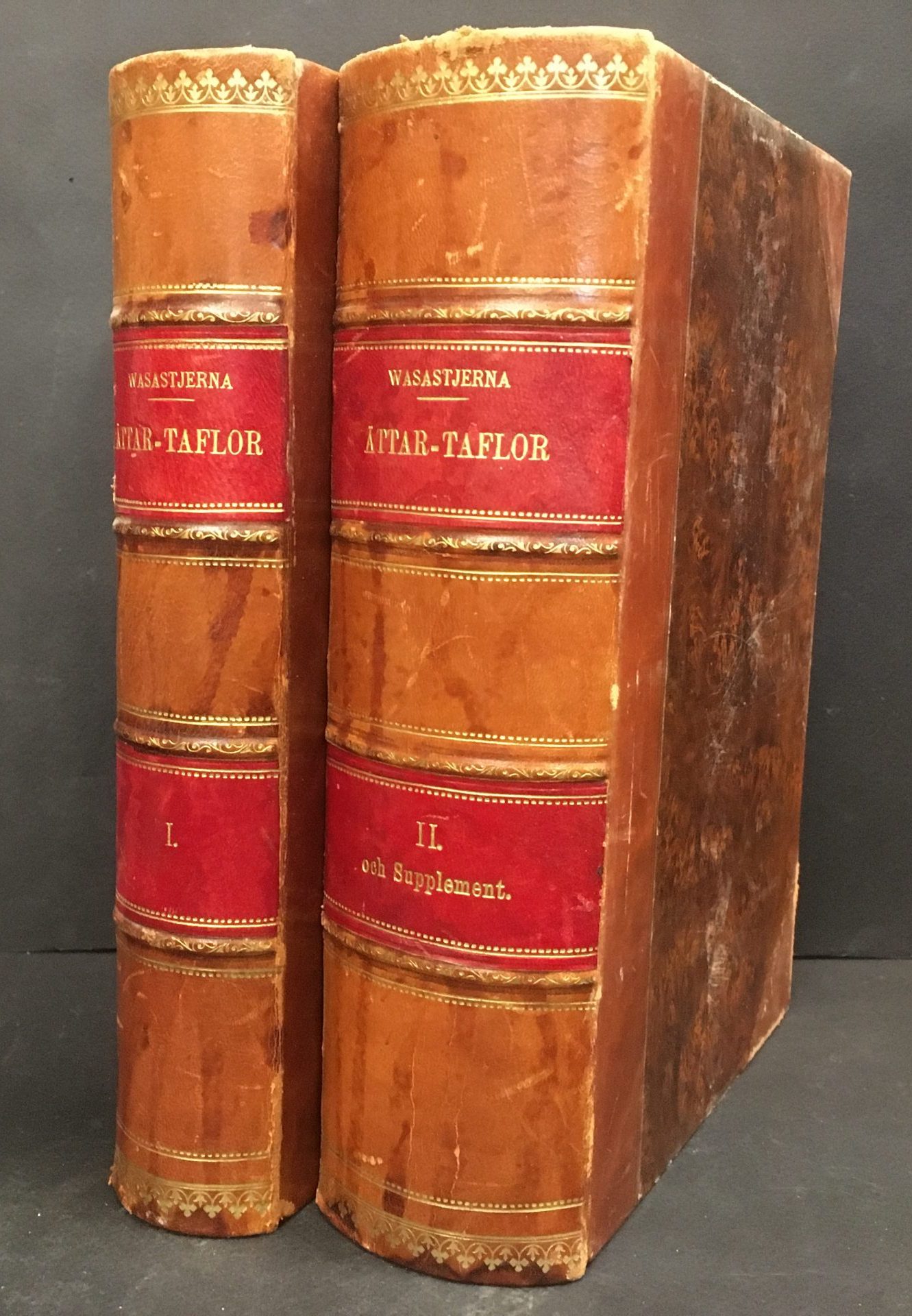 Wasastjerna, Oskar: Ättar-taflor öfver den på Finlands Riddarhus introducerade adeln I-II +supplemet