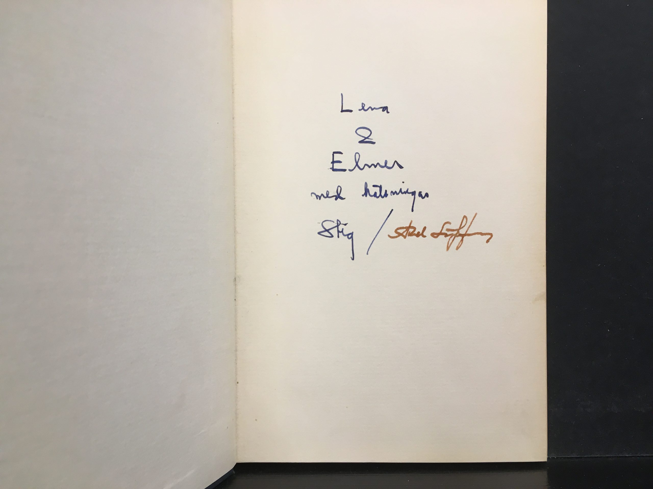 Carlson, Stig & Liffner, Axel (red.): En bok om Gunnar Ekelöf (*dedikation) - Image 2