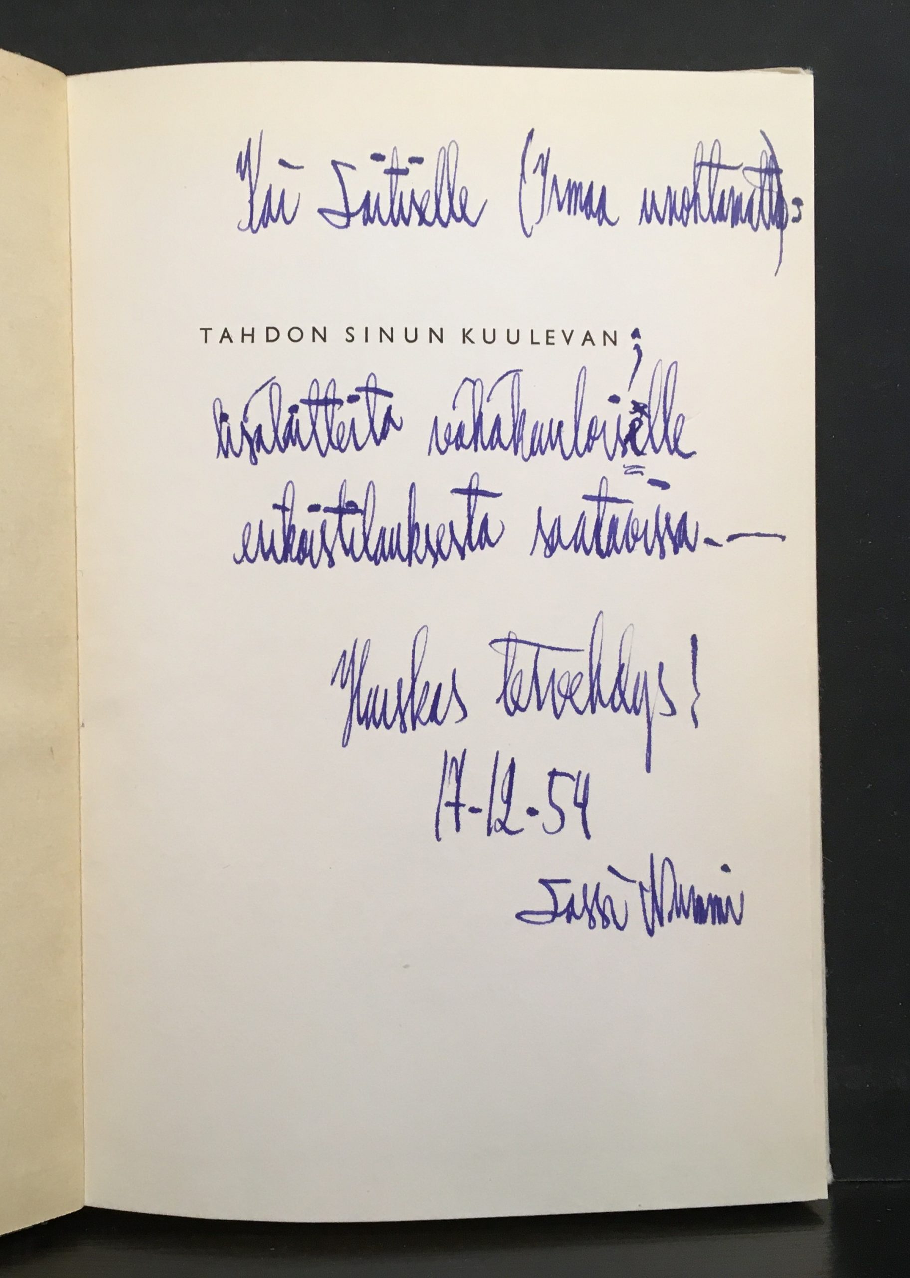 Nummi, Lassi: Tahdon sinun kuulevan (*omiste) - Image 2