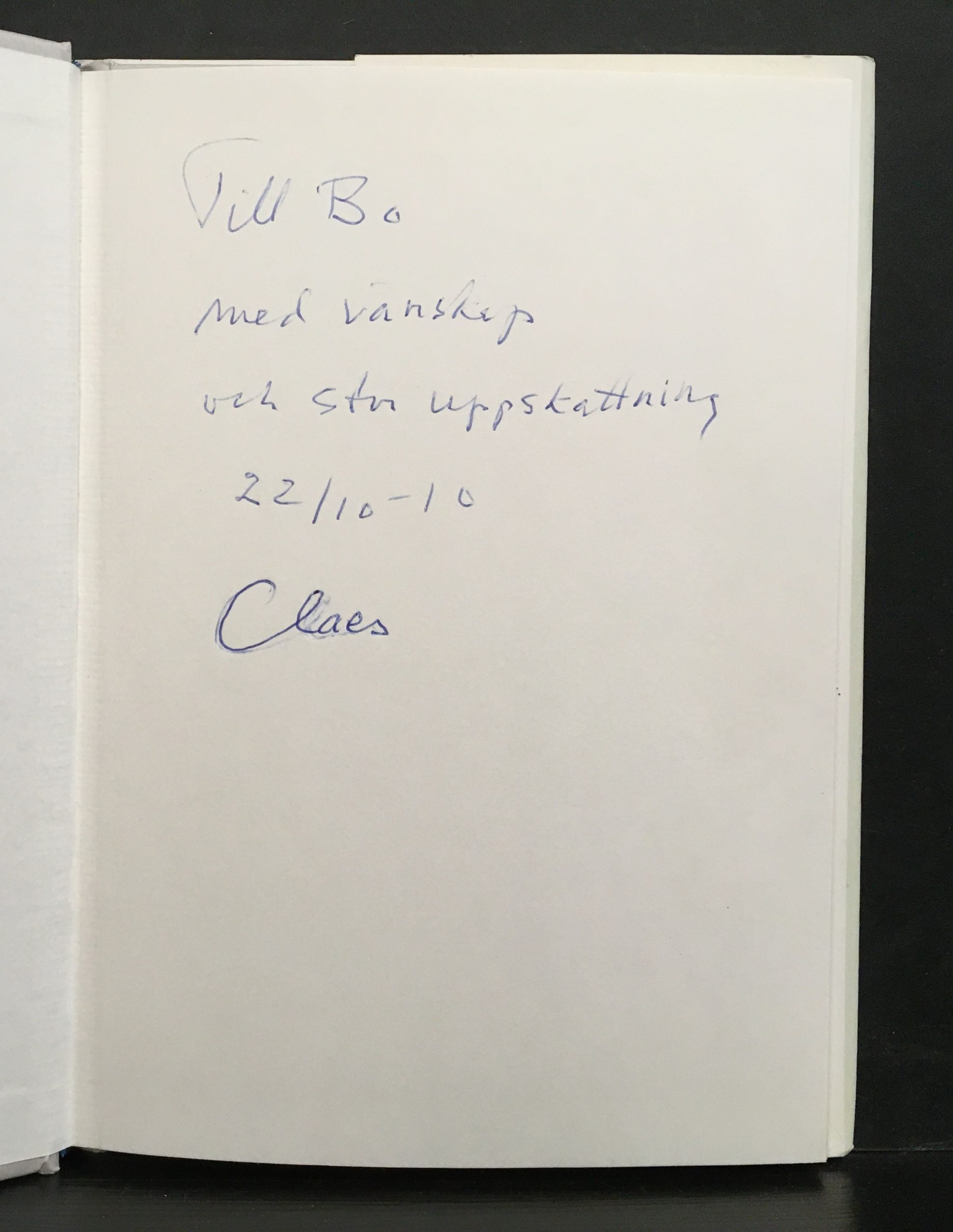 Andersson, Claes: Mörkrets klarhet (*dedikation) - Image 2