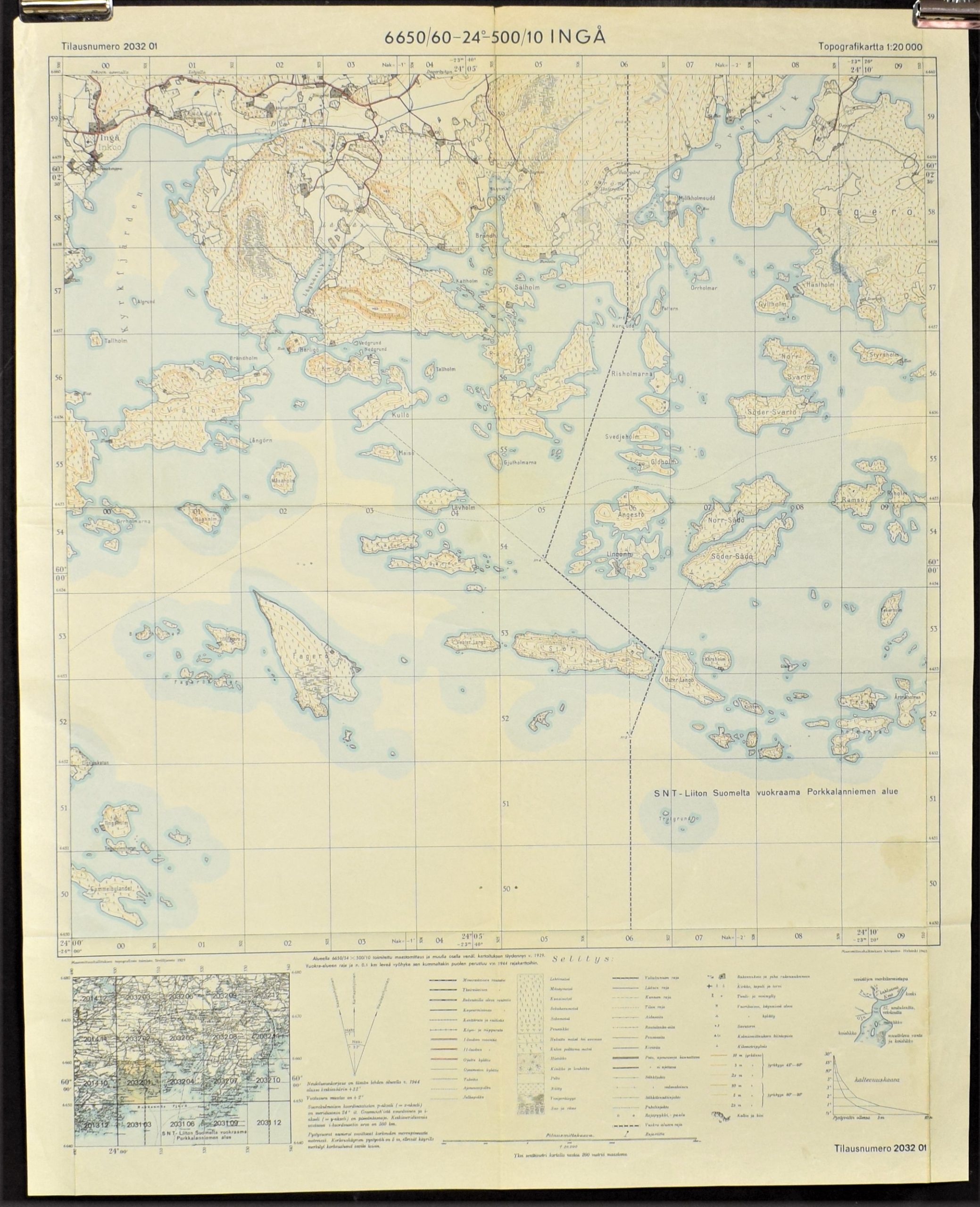 Ingå – topografinen kartta (1945)