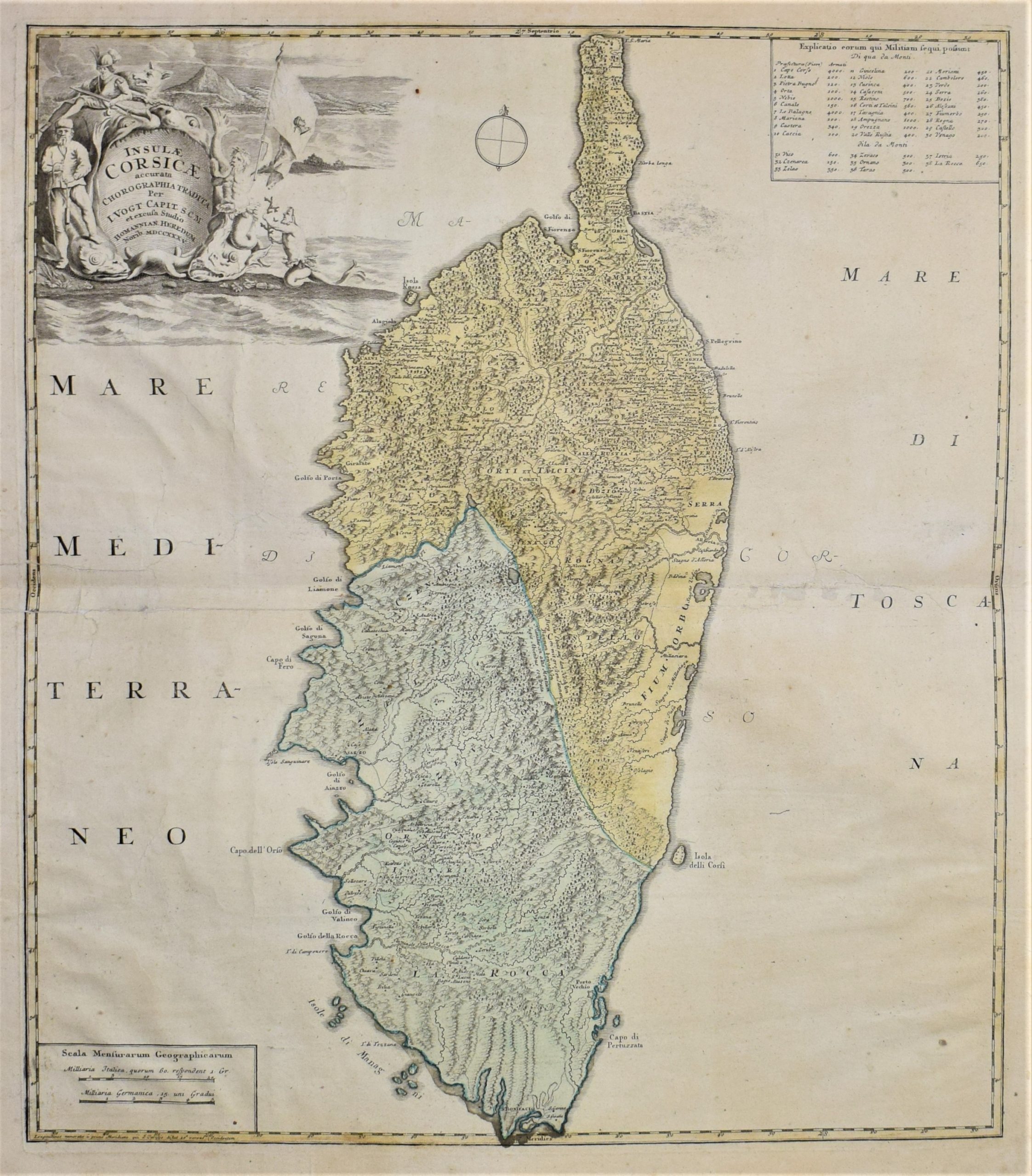 Homann heirs: Insulae Corsicae