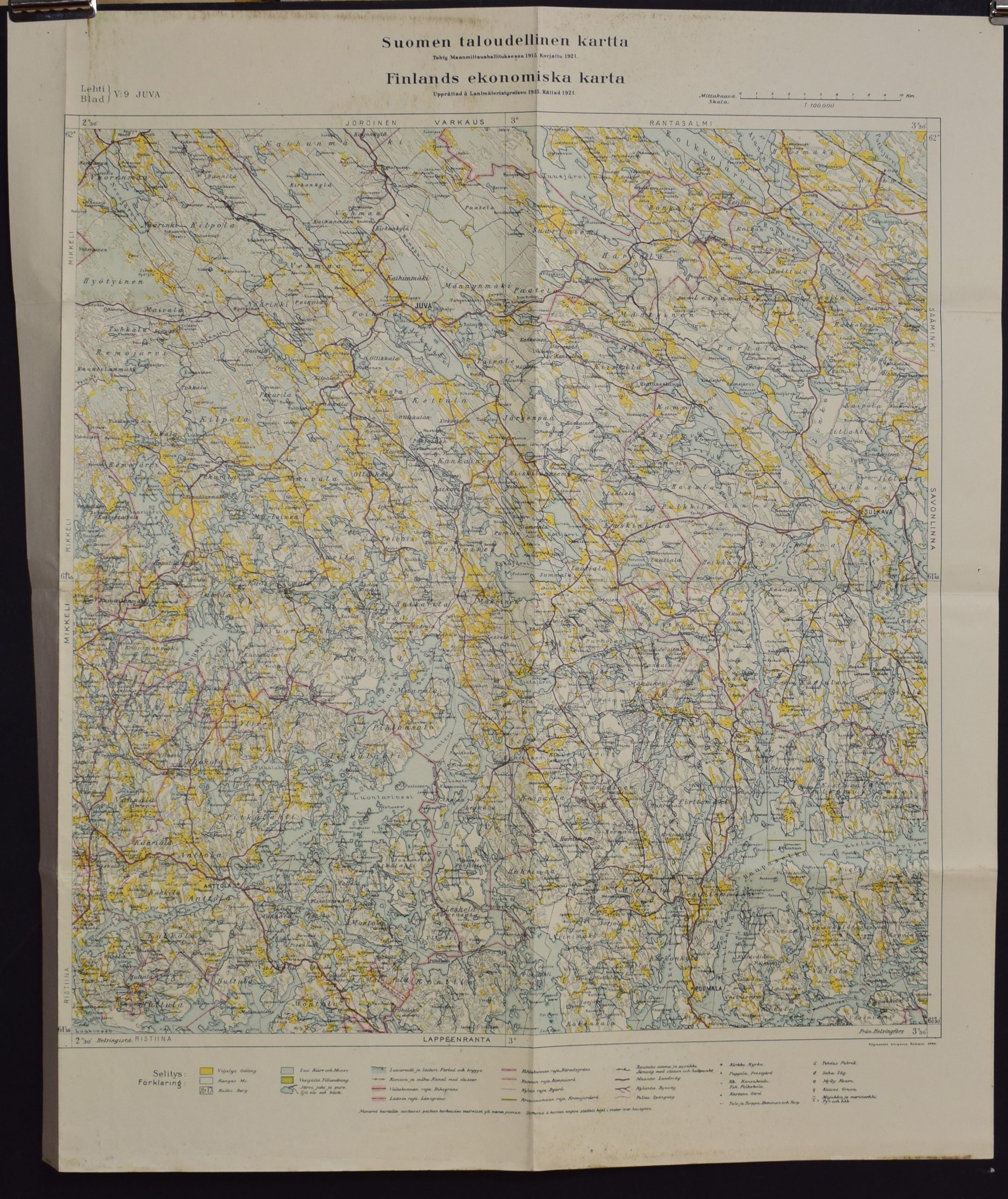 Juva – Suomen taloudellinen kartta (1940)