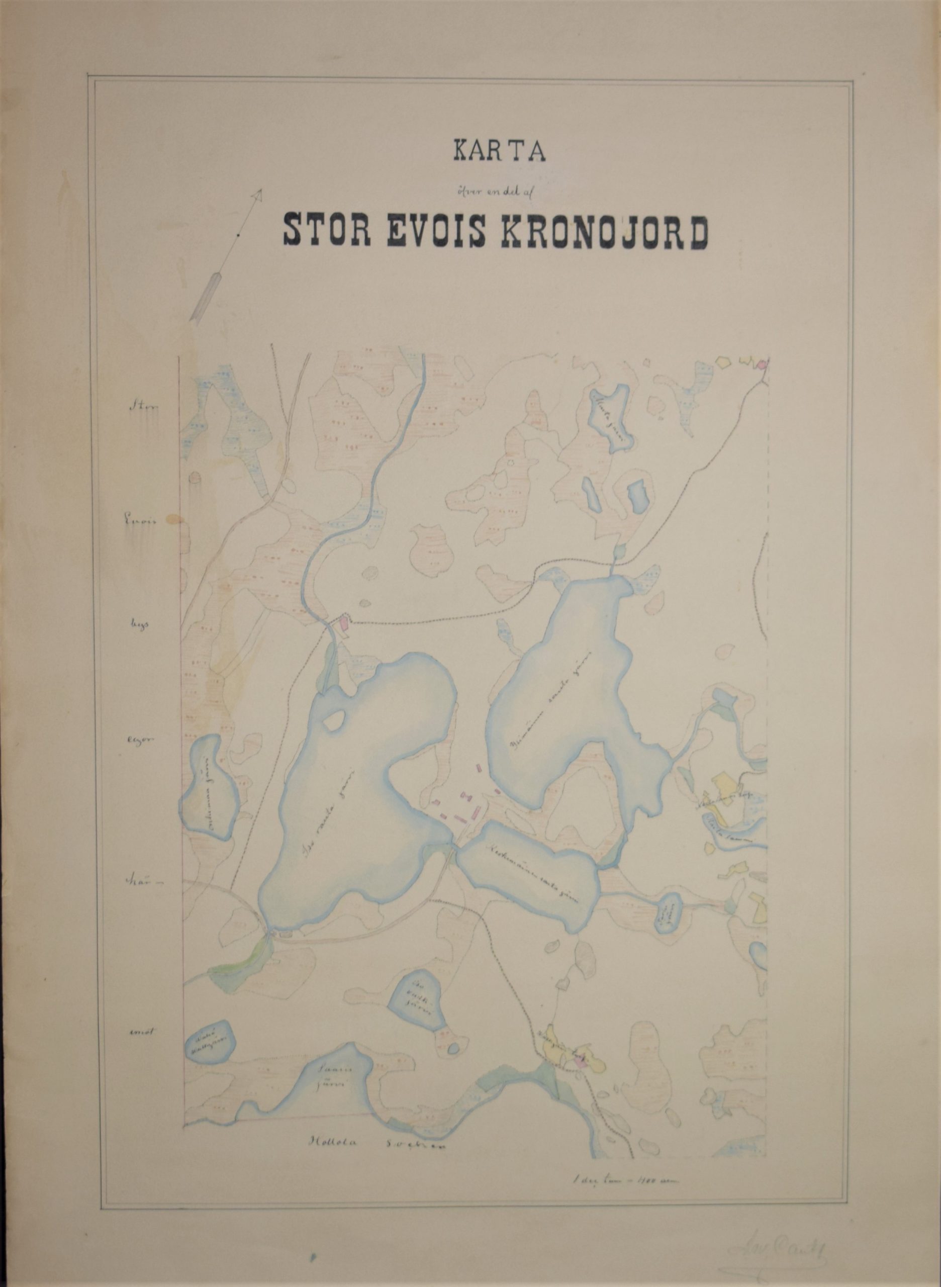 Karta öfver en del af Stor Evois Kronojord