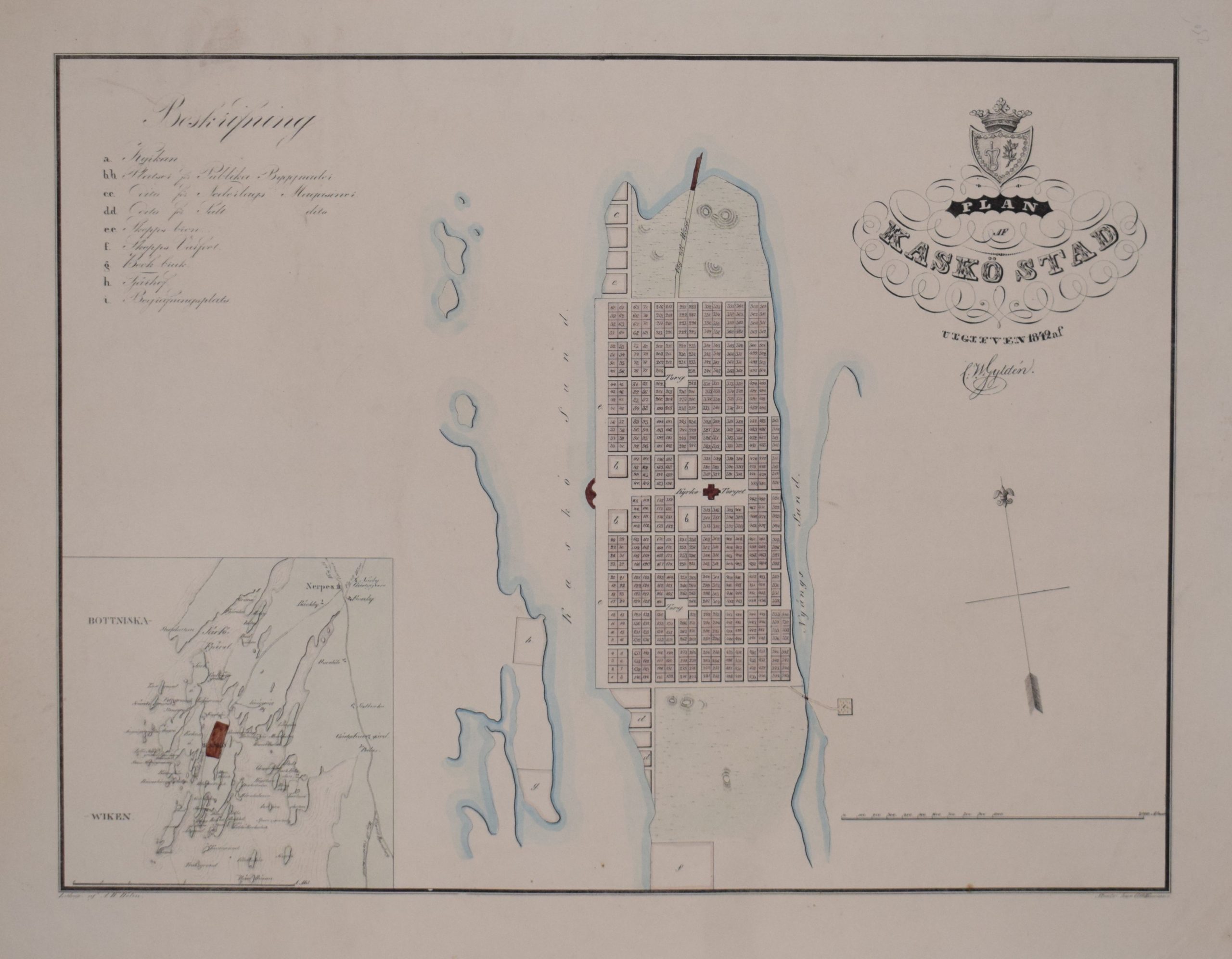 Gyldén, C. W.: Plan af Kaskö stad