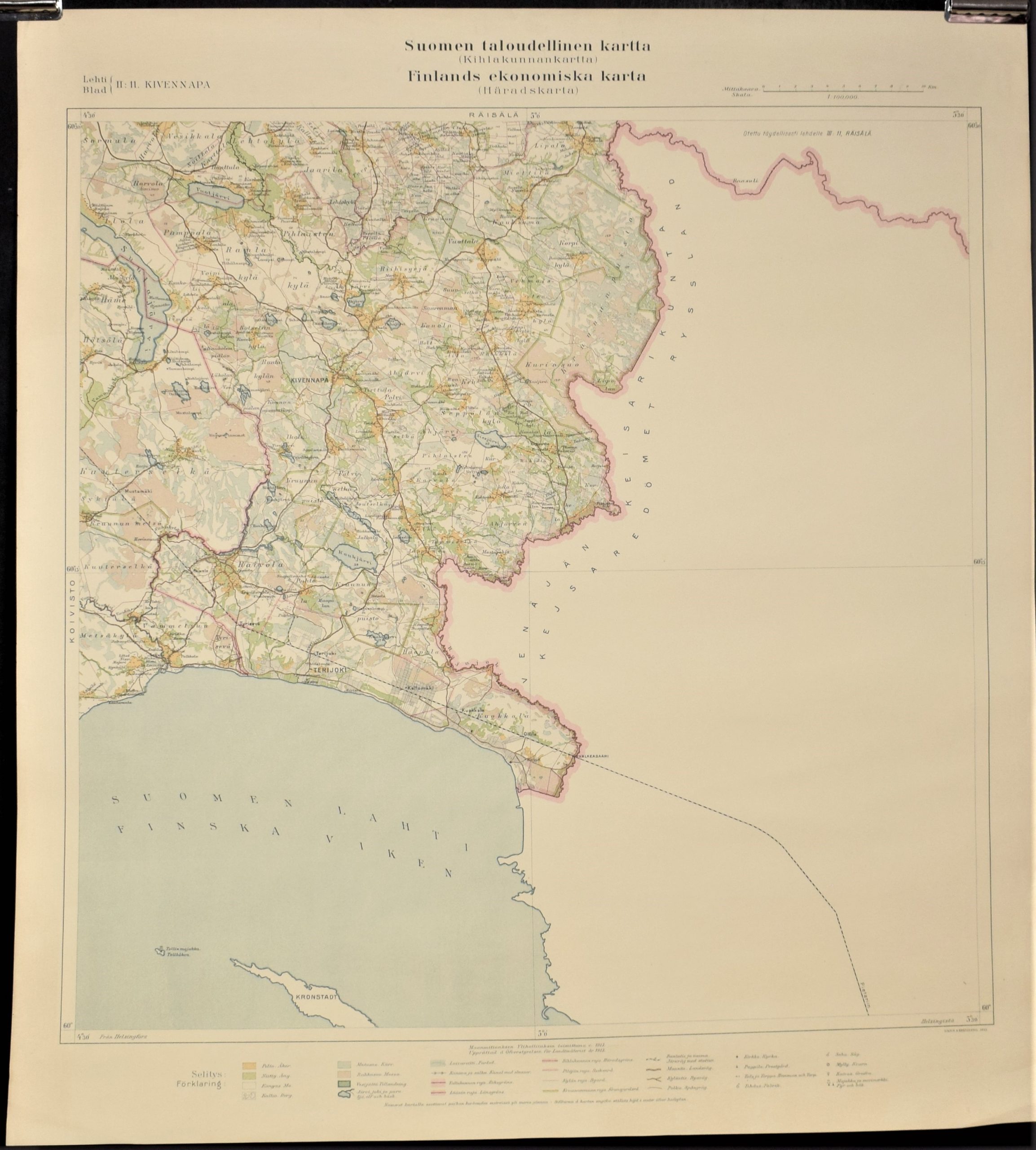 Kivennapa – Suomen taloudellinen kartta (1913)