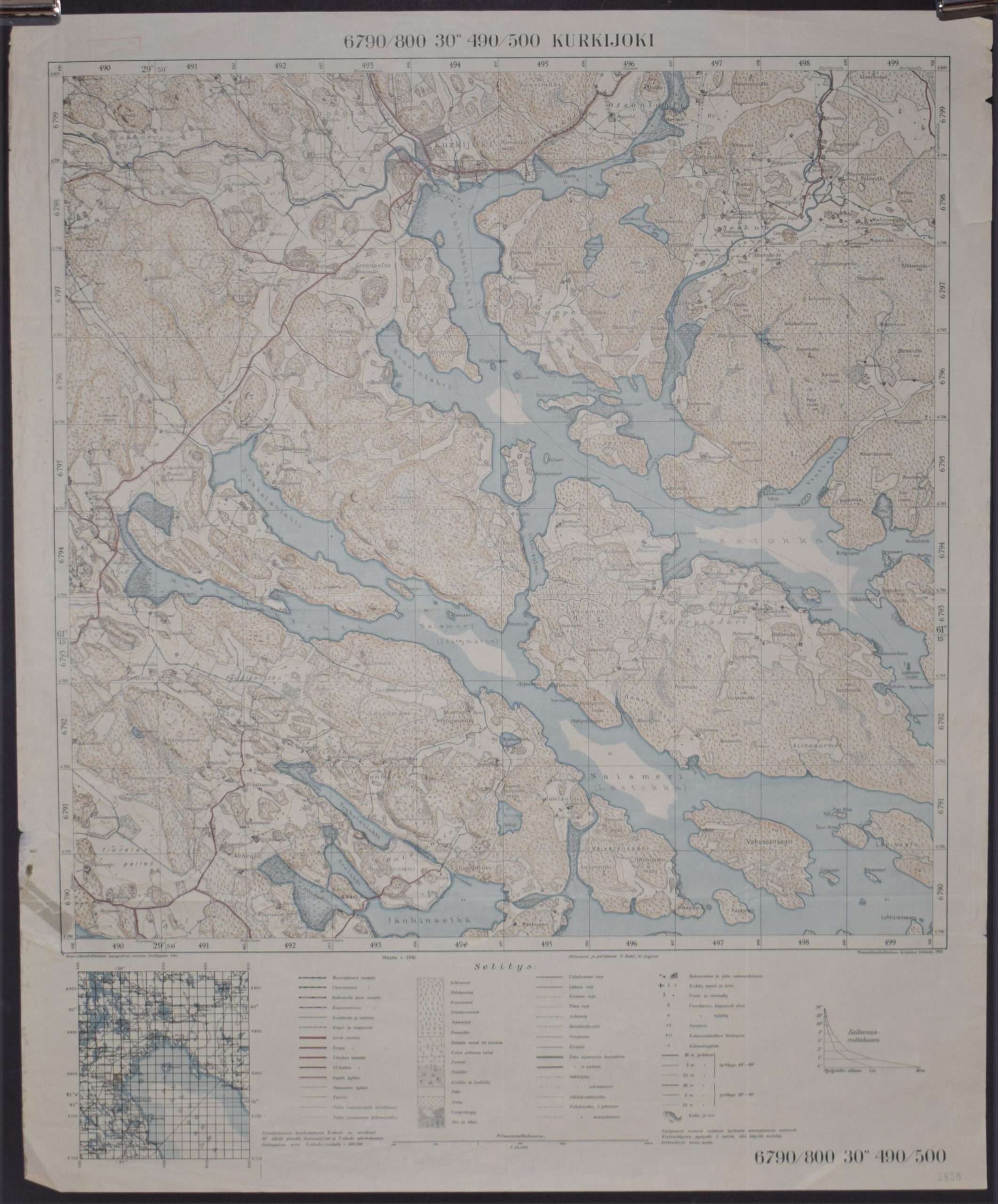 Kurkijoki – topografinen kartta (1931)
