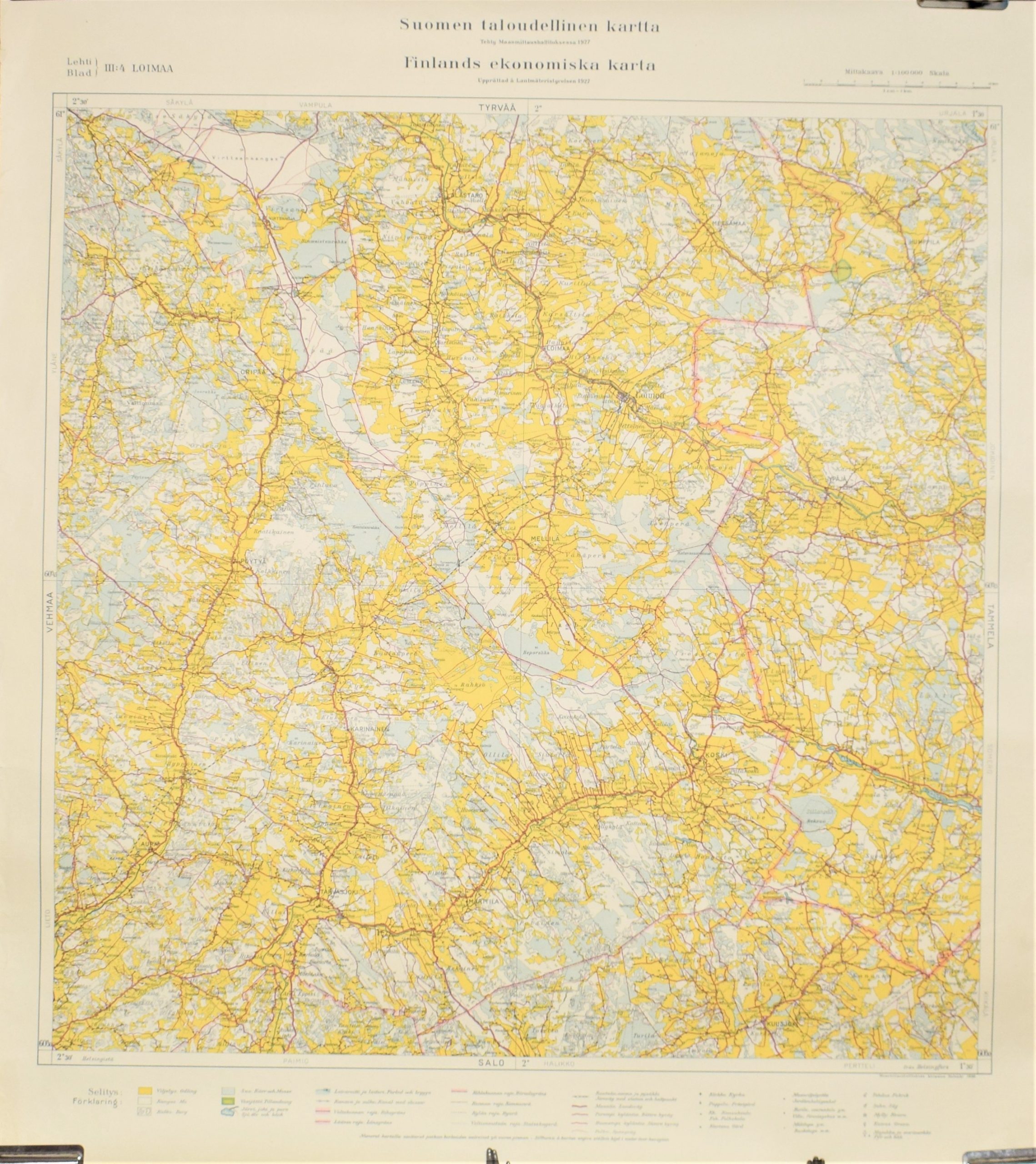 Loimaa – Suomen taloudellinen kartta 1928