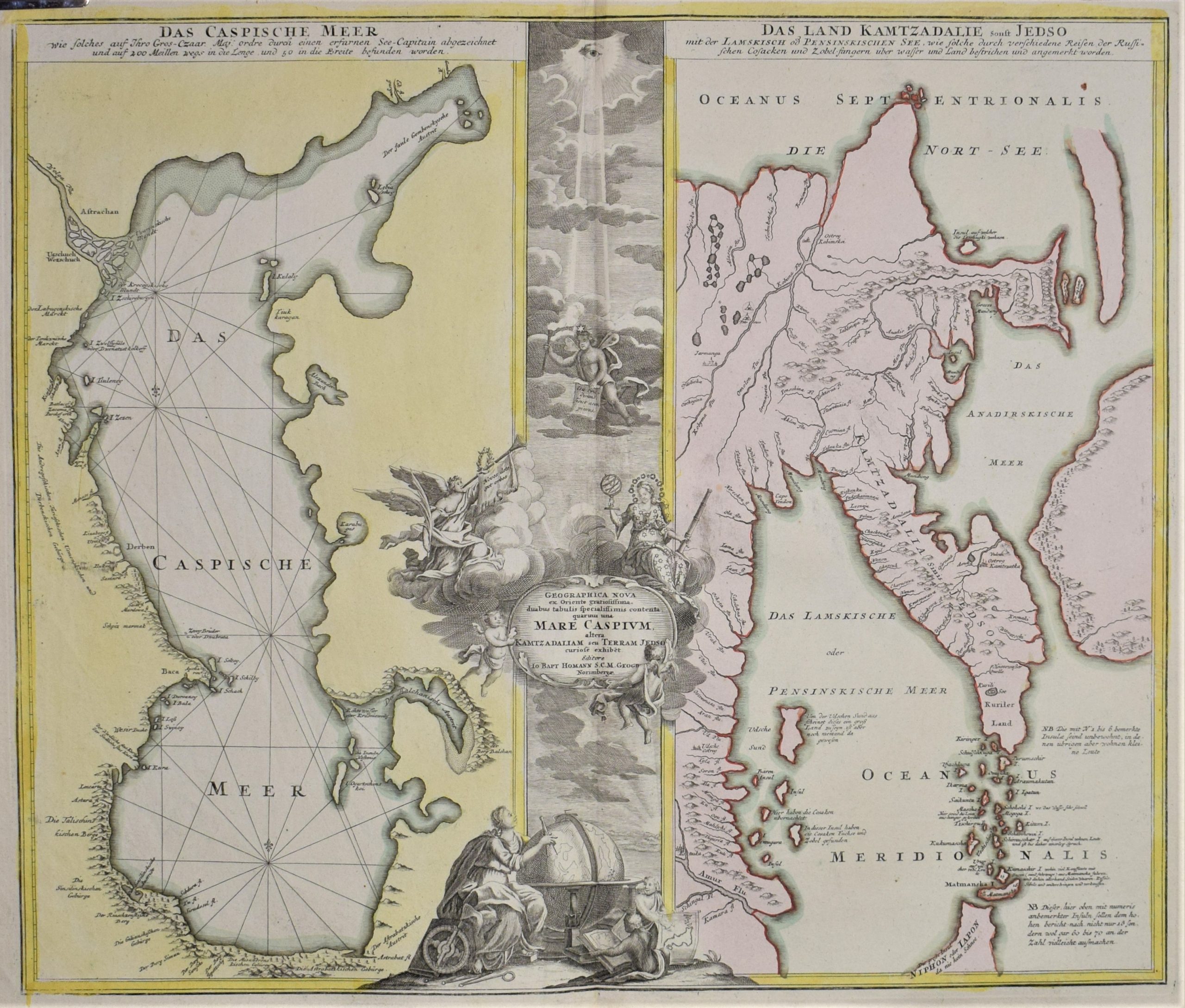 Homann, Joh. Bapt.: Mare Caspium altera Kamtzadaliam