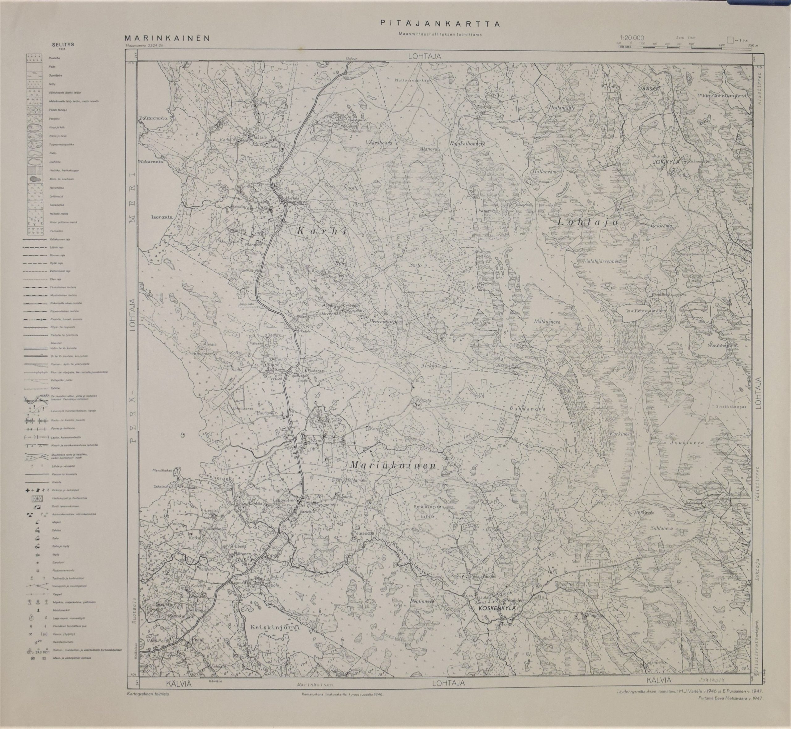 Marinkainen (1948) Pitäjänkartta – sockenkarta