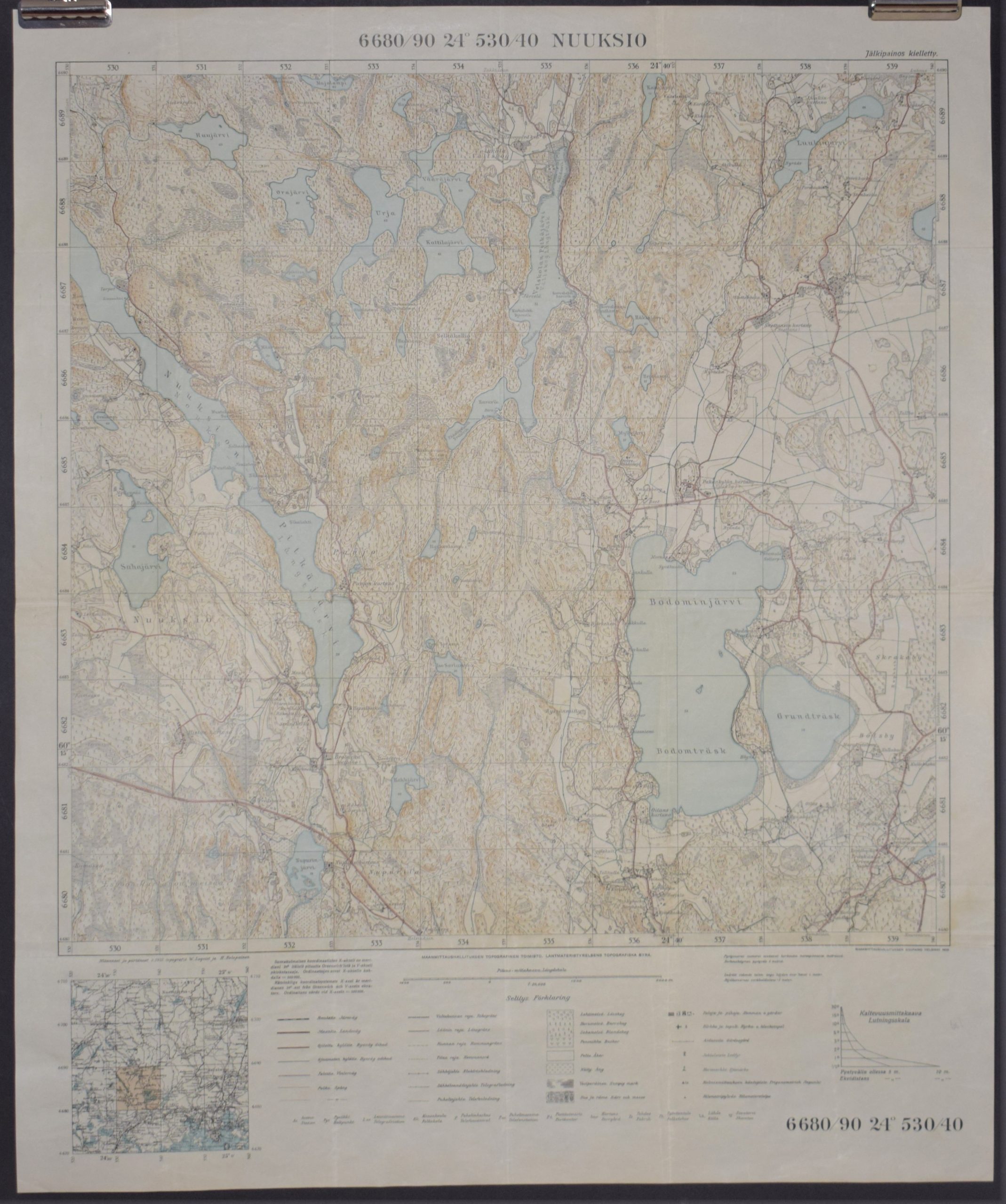 Nuuksio – topografinen kartta (1935)