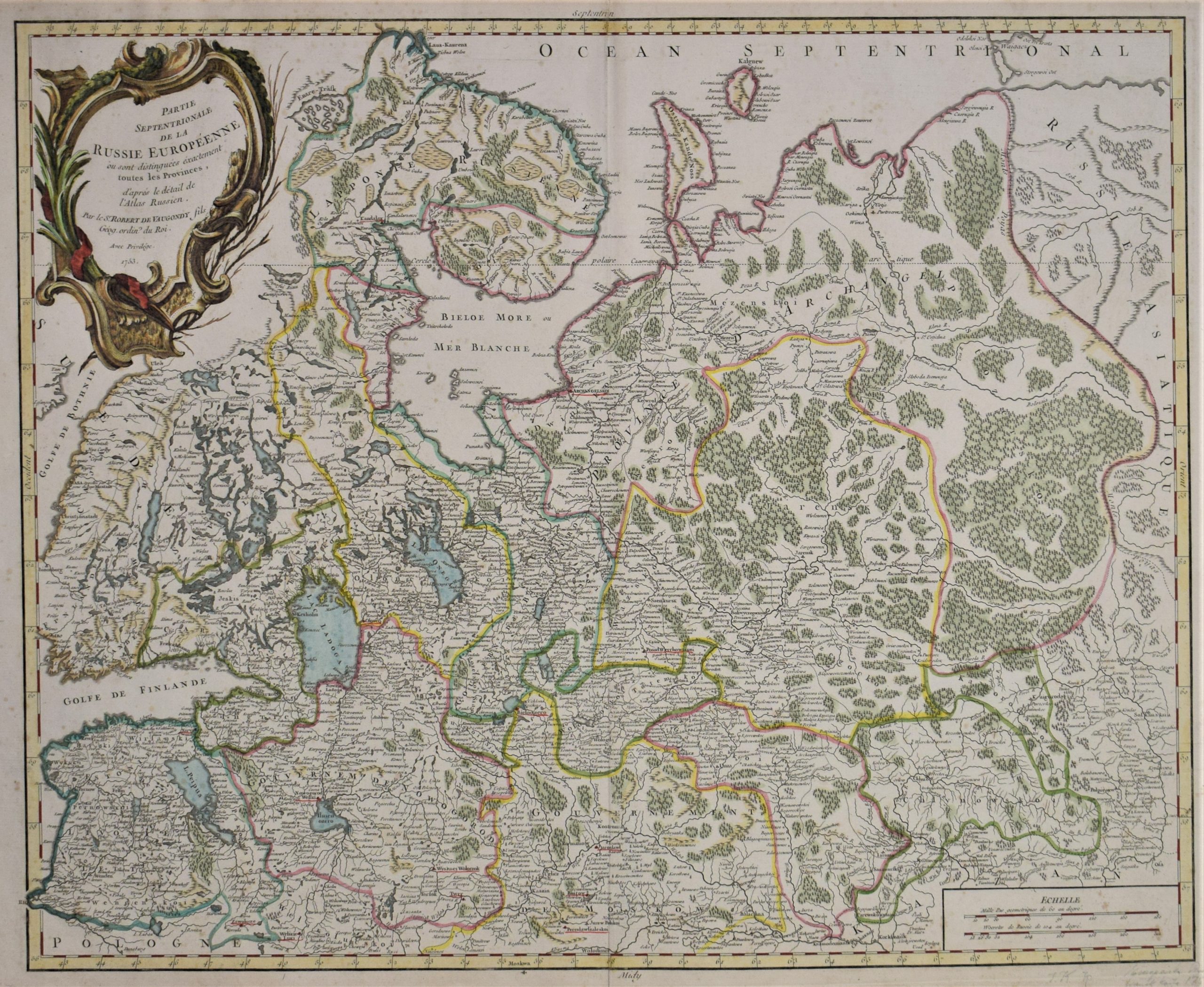 Robert de Vaugondy, G.: Partie Septentrionale De La Russie Europeenne