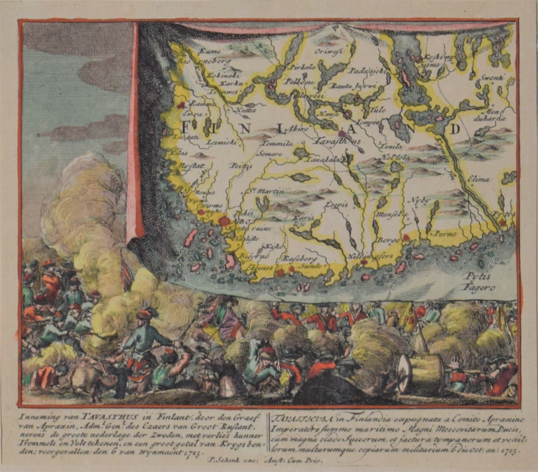 Schenk, P.: Inneming van TAVASTHUS in Finlant