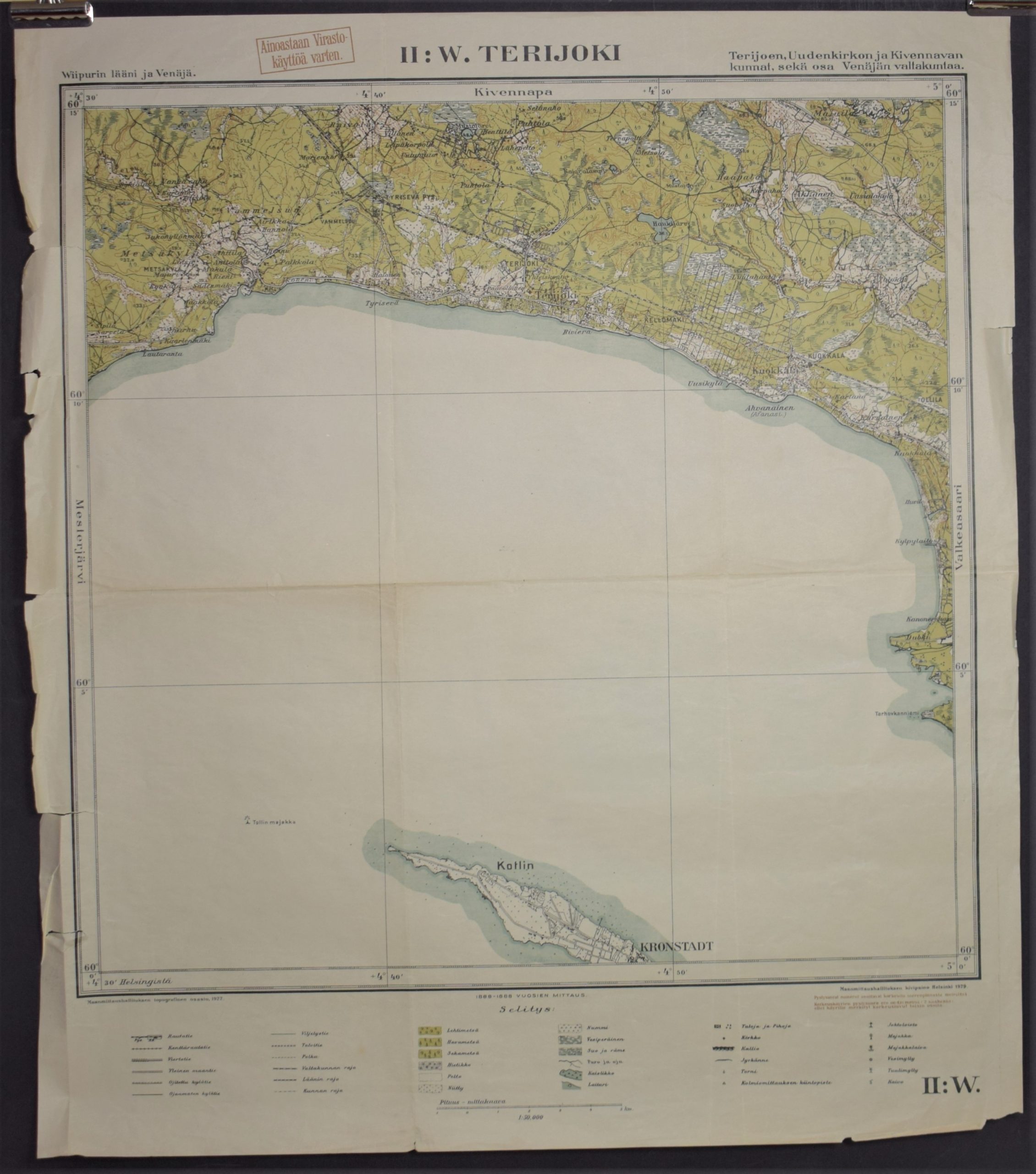 Terijoki – topografinen kartta (1929)