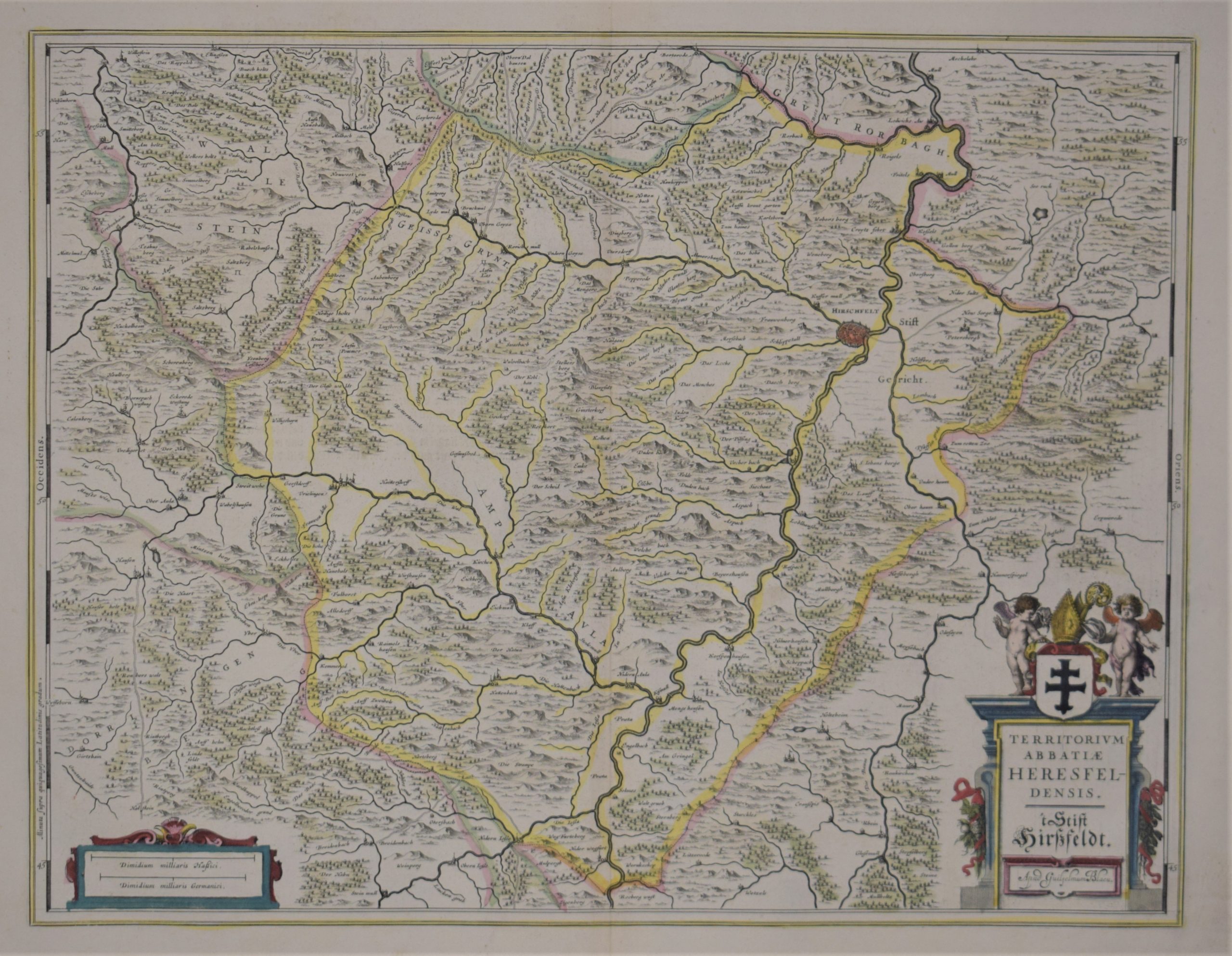 Blaeu, W. J.: Territorium Abbatiæ Heresfeldensis, 't Stift Hirszfeldt