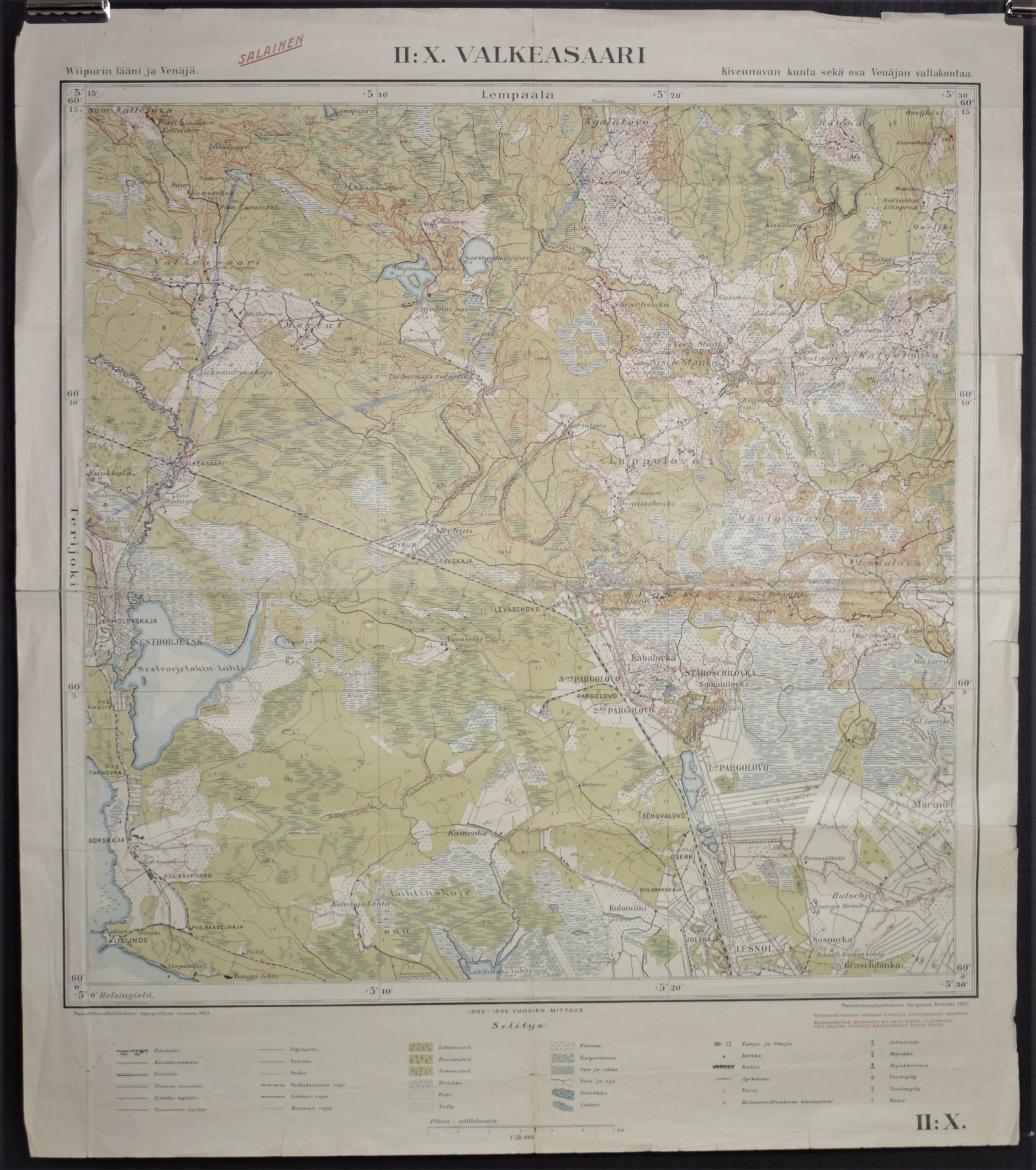 Valkeasaari – topografinen kartta (1922)