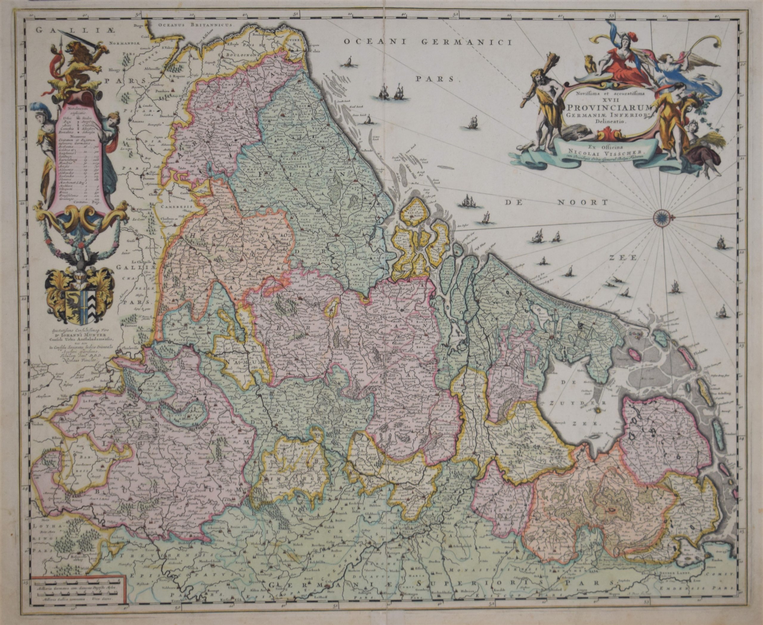 Visscher, N.: Novissima et accuratissima XVII Provinciarum Germaniae Inferior Delineatio