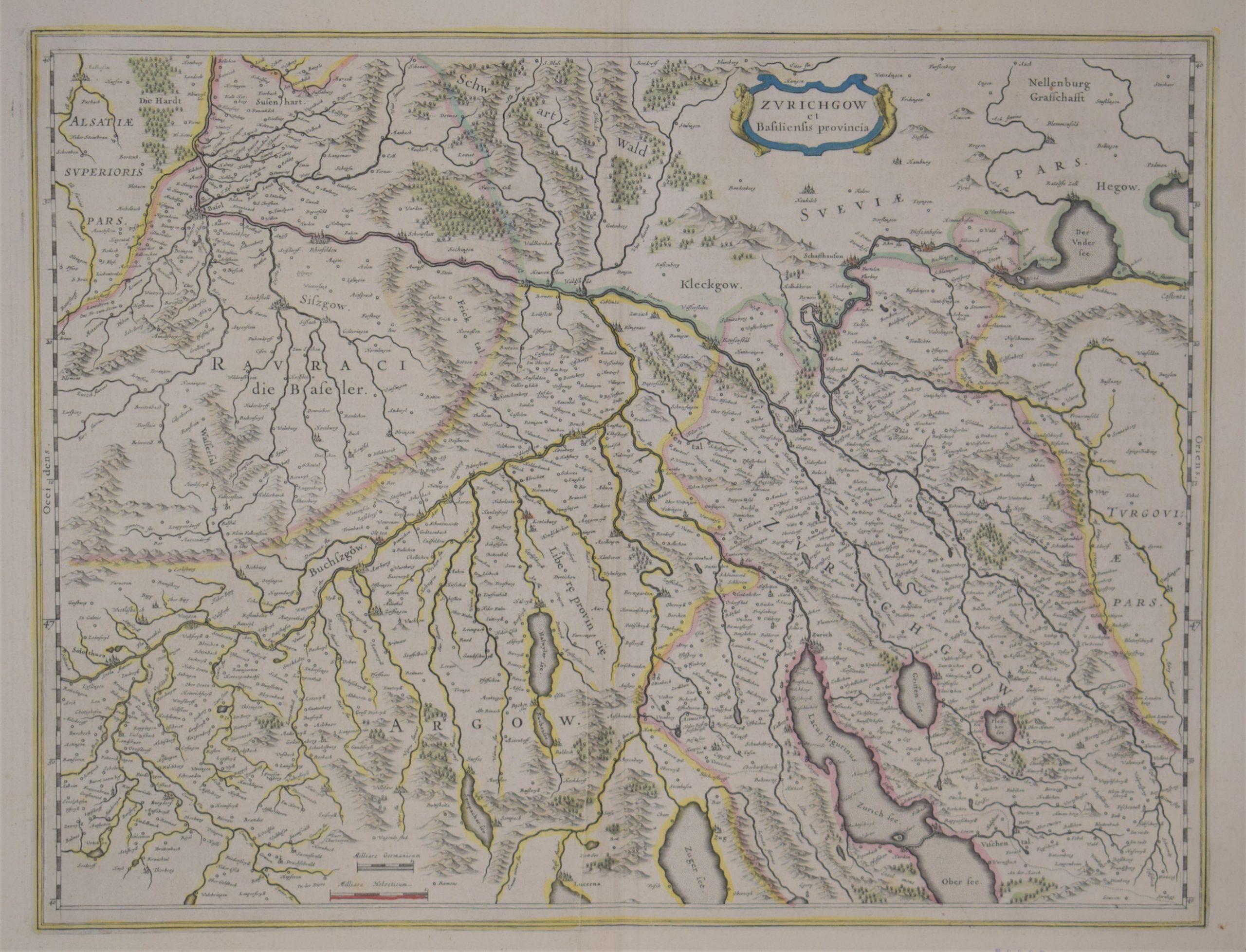 Blaeu, W. J.: Zurichgow et Basiliensis provincia