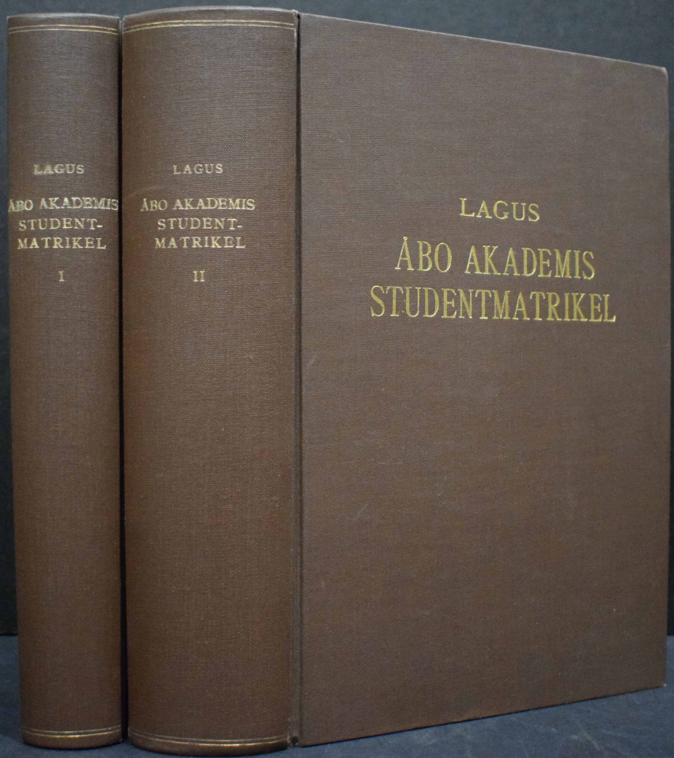 Åbo akademis studentmatrikel I-II