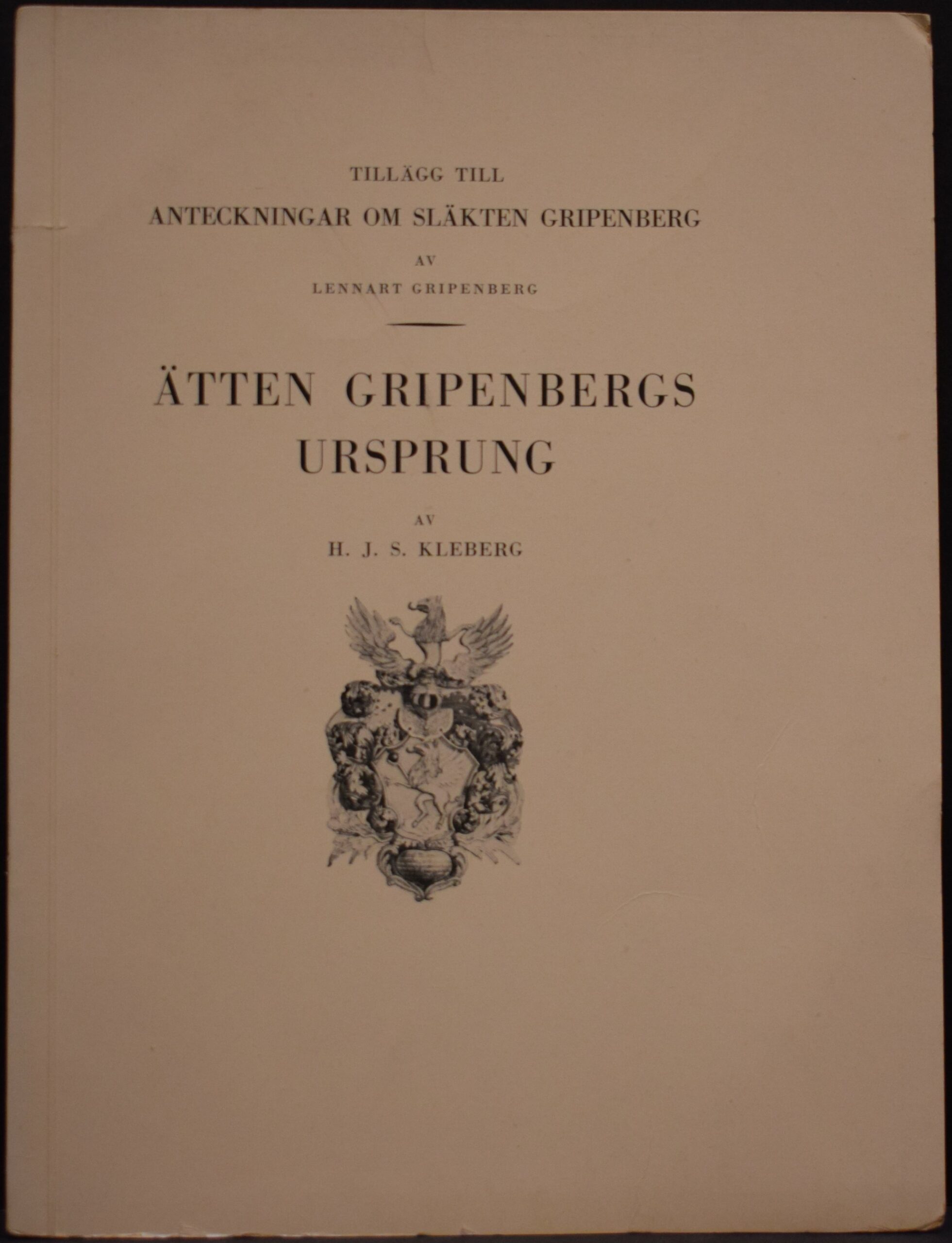 Ätten Gripenbergs ursprung