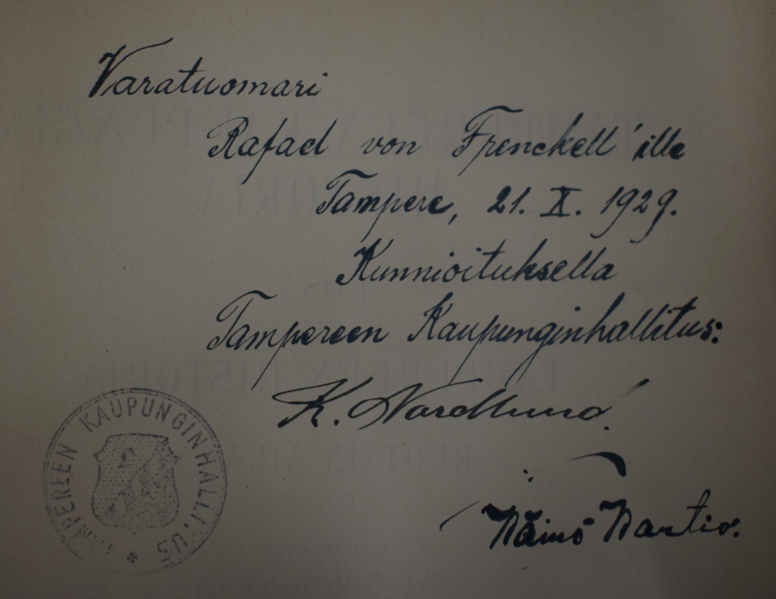 Voionmaa, Väinö: Tampereen kaupungin historia I-IV - Image 2