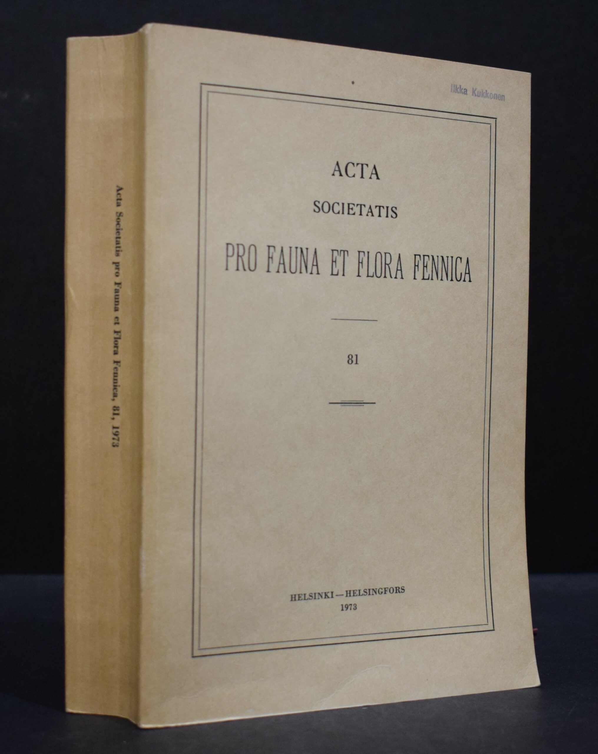 Bibliographia Botanica Fenniae 1901-1950