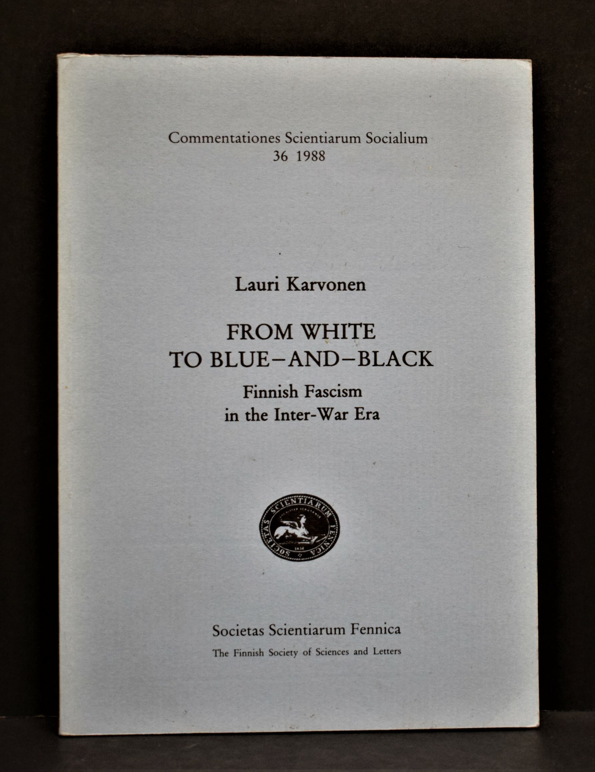 From white to blue-and-black